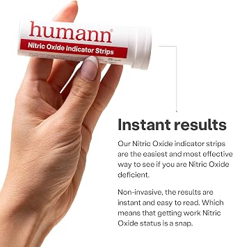 Humann - Nitric Oxide I Indicator Strips - Test salivary Nitrite Levels - 1 Tube of 25 Strips
