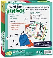 Vista 3 de Peaceable Kingdom Numbers Bingo - Counting and Number Recognition Game for Kids Ages 4 Years and Up