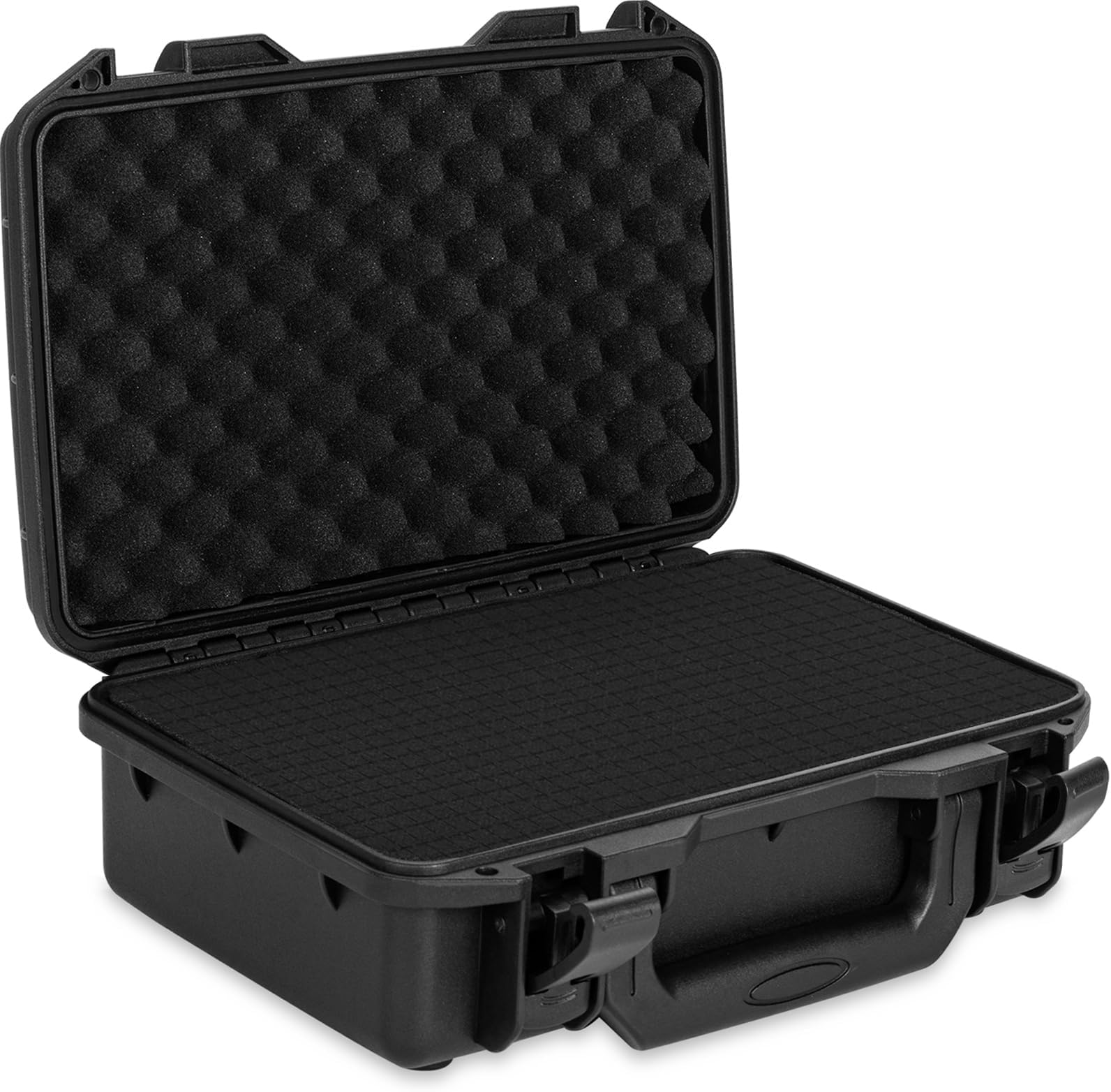 TORIBIO Wireless Microphone Case, Hard Carrying Case with Customizable Foam, Portable Storage Case, IP67 Waterproof Anti-fall Box, Equipment Protector Case for Travel Outing, 11.6x8.1x4, Black