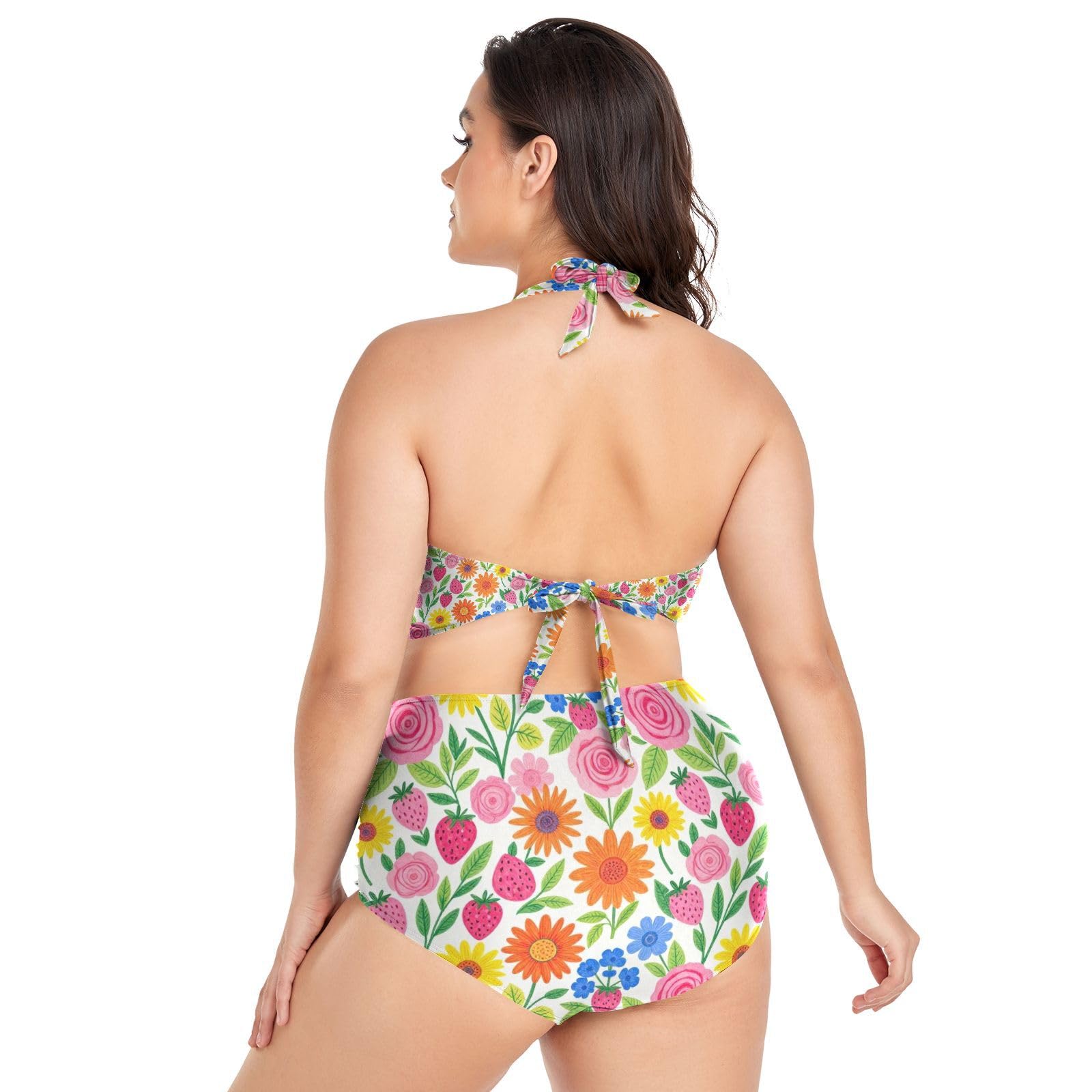 FRODOTGV Curvy Maillot de bain deux pièces pour femme L-4XL