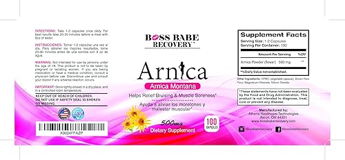 Miniatura 3 de Cápsulas de Arnica Montana (100 unidades)