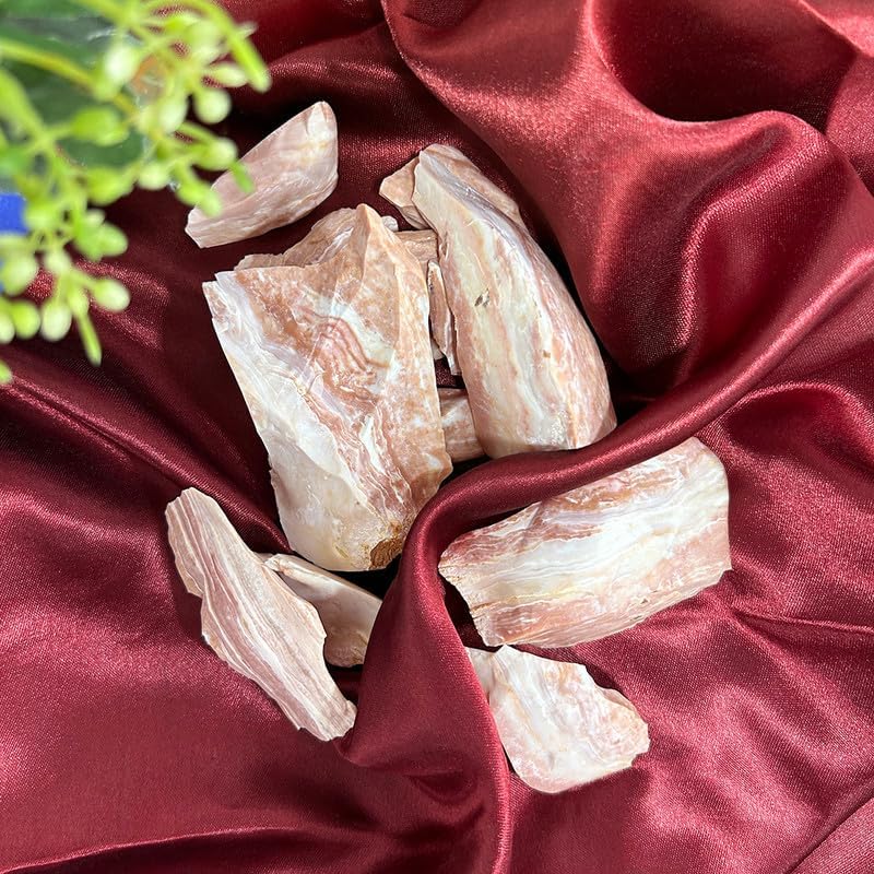 Image of Picture Jasper Raw Stone 500g | 2-4 Pcs of Natural Healing Crystal for Grounding, Strength & Balance | Decorative Stones for Home Decor, Living Room, Office & Showpiece