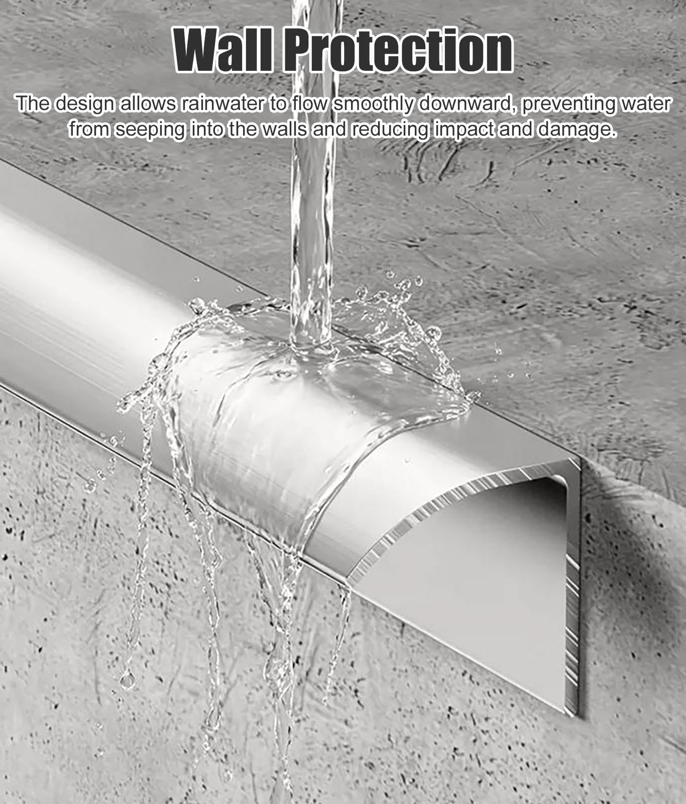 Vierteaguas Muro Exterior Desviador de Lluvia para Tejados de Aluminio