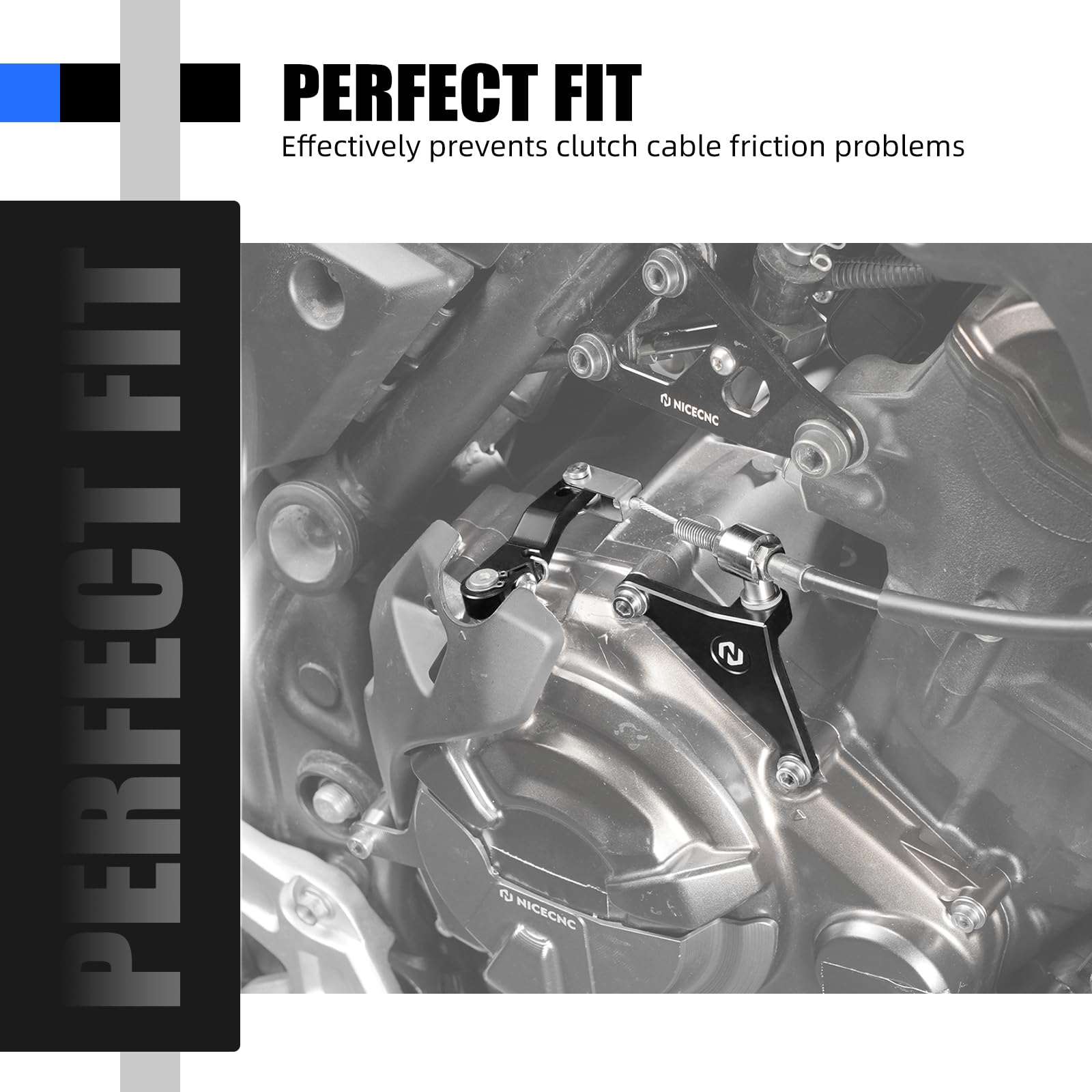 NICECNC Braccio frizione nero a un dito compatibile con Tenere 700 /XTZ700 2019-2024, leva regolabile in alluminio compatibile con Yamaha Tenere 700 Rally Edition 2020-2024, vedi montaggio