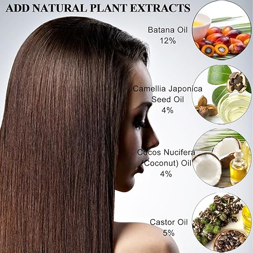 Miniatura 3 de Mysense Batana Oil Mascarilla capilar para el crecimiento del cabello y acondicionamiento profundo, cuidado orgánico del cabello con 12% de batana,