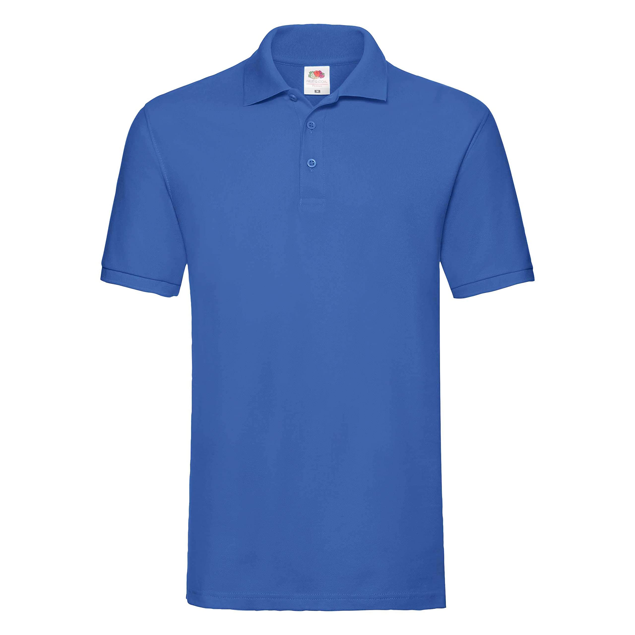Fruit of the Loom Men's Premium Short Sleeve Polo Shirt, Royal, Large