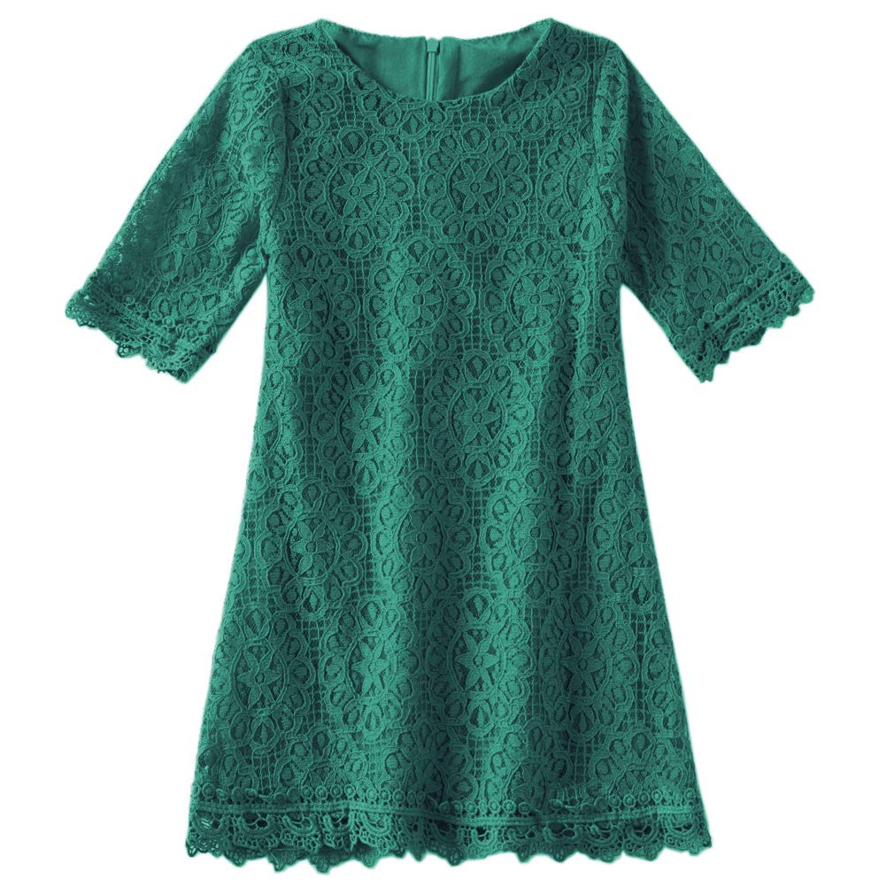 Niyage Lace Toddler Dress Girls Flower Elegant Half Sleeve Party Princess Dresses