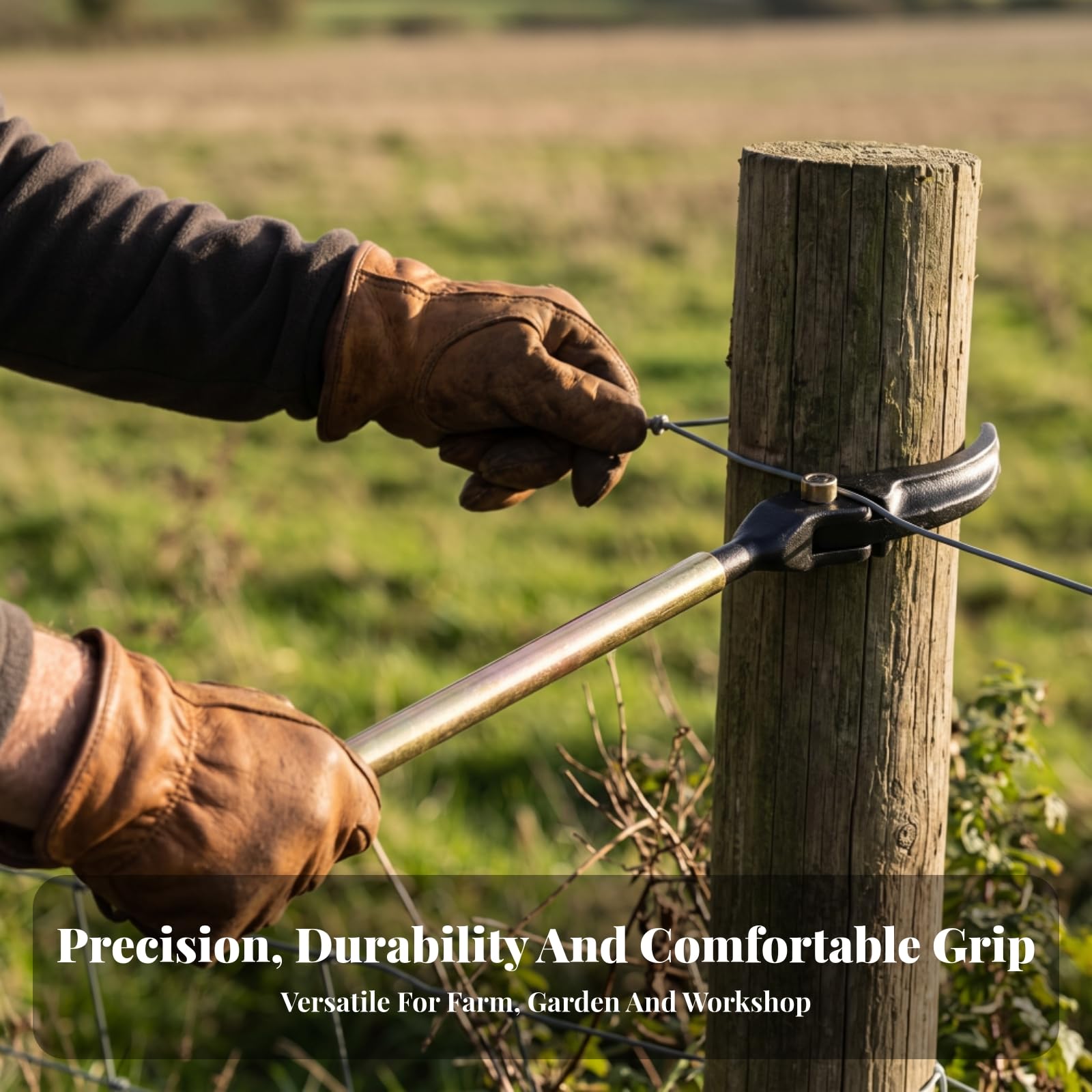 Almencla Stabil Zaunwerkzeug mit Hebel | Zaunspanner mit Spannbacken, Schwerlast, Zaun-Reparaturwerkzeug, für Zaunreparatur, Zaunbau, Landwirte, Farmer
