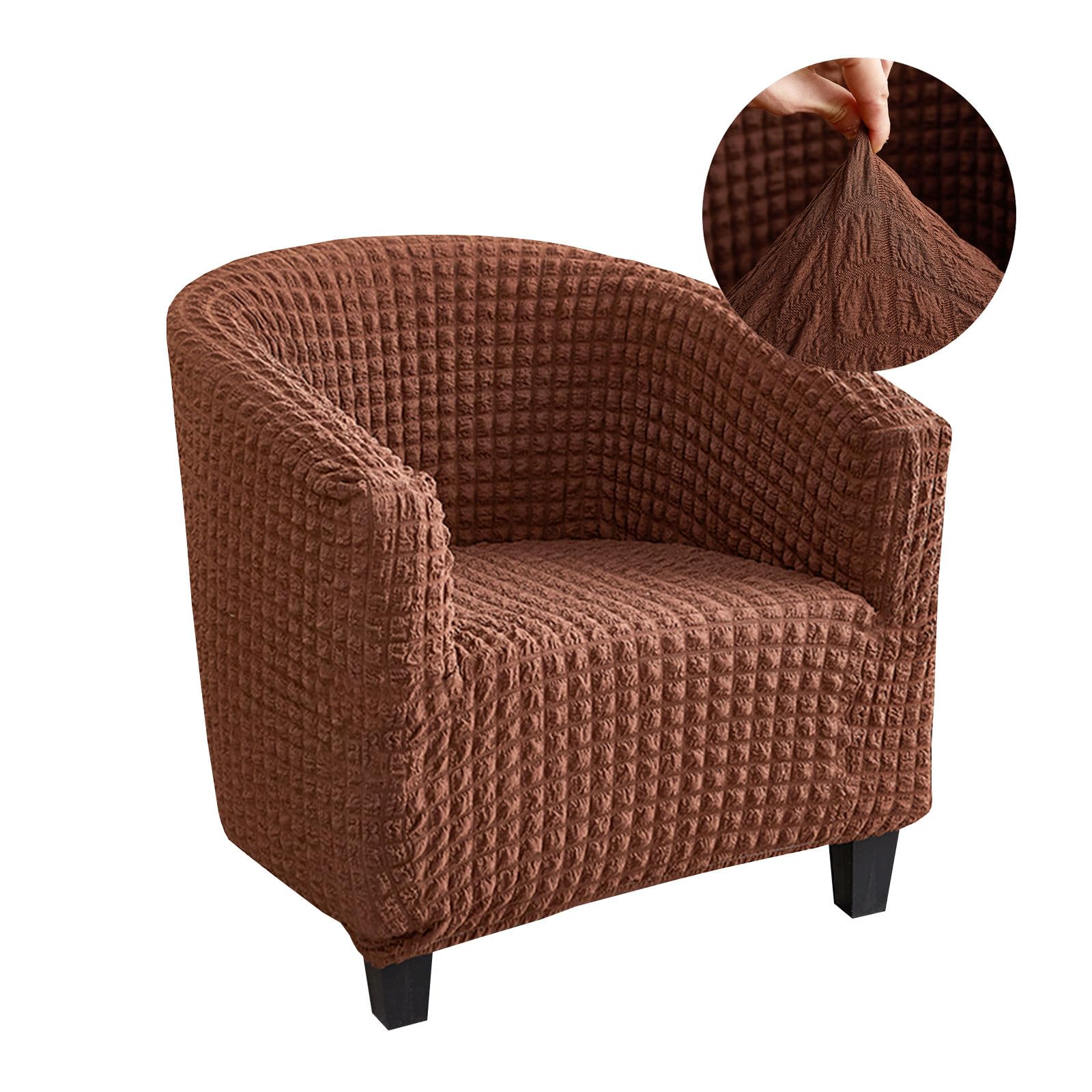 Housse de fauteuil extensible 1 place universelle pour modèle Chesterfield et cocktail, lot de 2