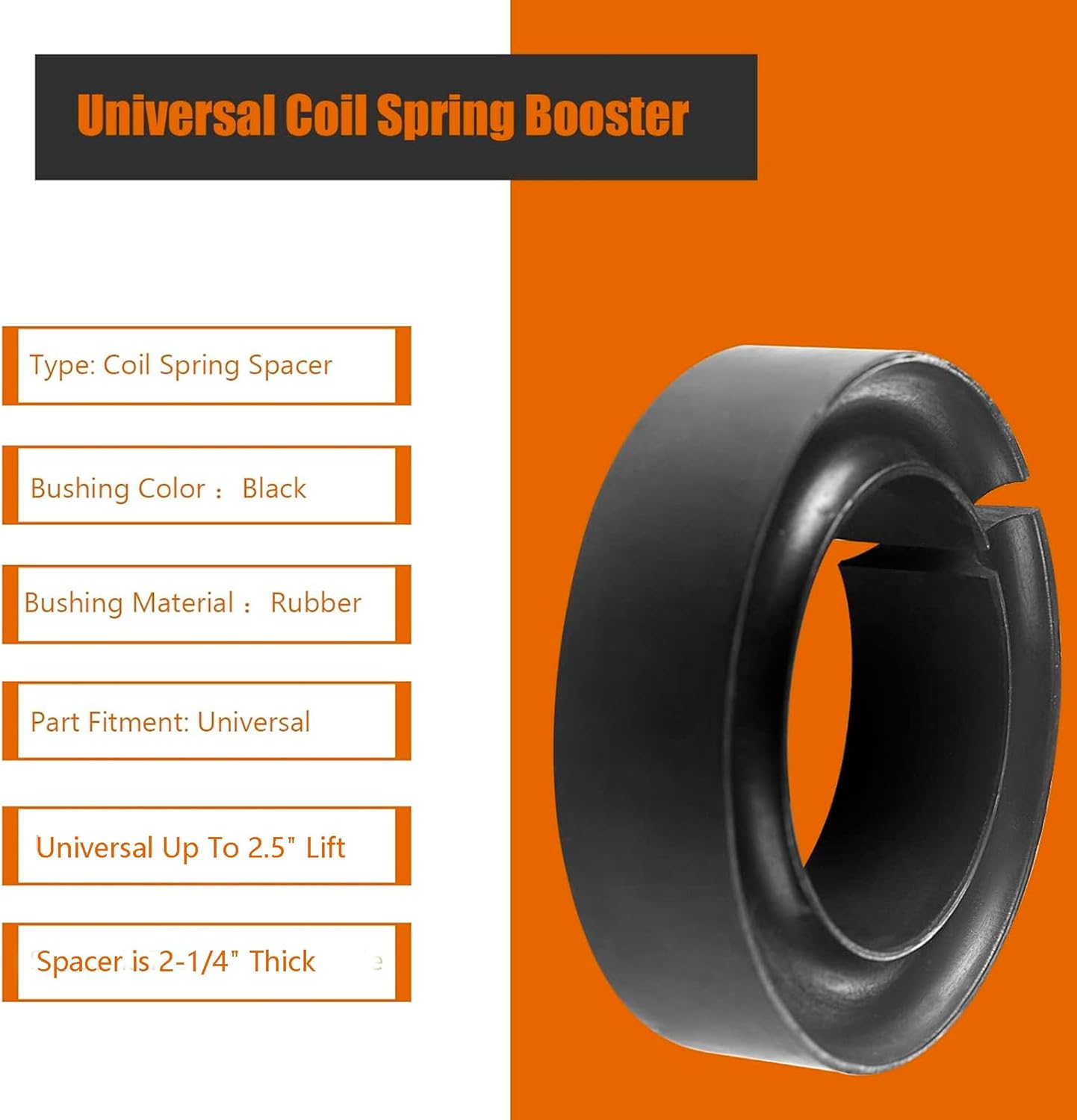 2 Pack Heavy-Duty Round Rubber Coil Spring Spacer Booster for Car Truck,Coil Spring Lift Spacers,Universal Up To 2.5" Lift