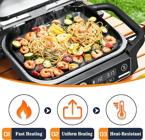 Miniatura 4 de GRISUN Carro de parrilla portátil y plancha de hierro fundido para parrilla Ninja Woodfire Serie OG700