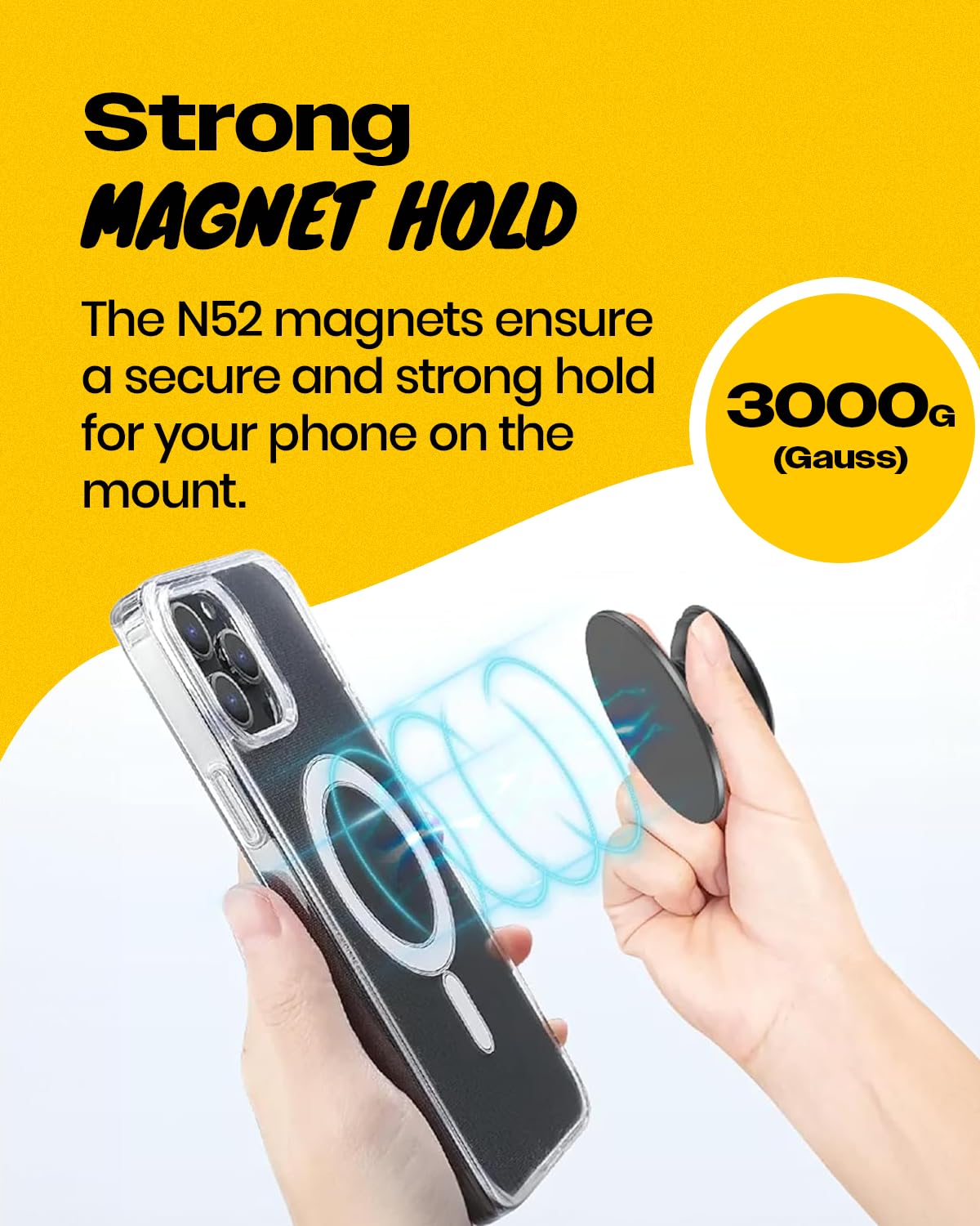 OnTheGrip Cute Solid Macaron Color Heart Shape Collapsible Mobile Phone Grip Stand Holder for Smartphone Tablet Cell Phone Accessory (Black)