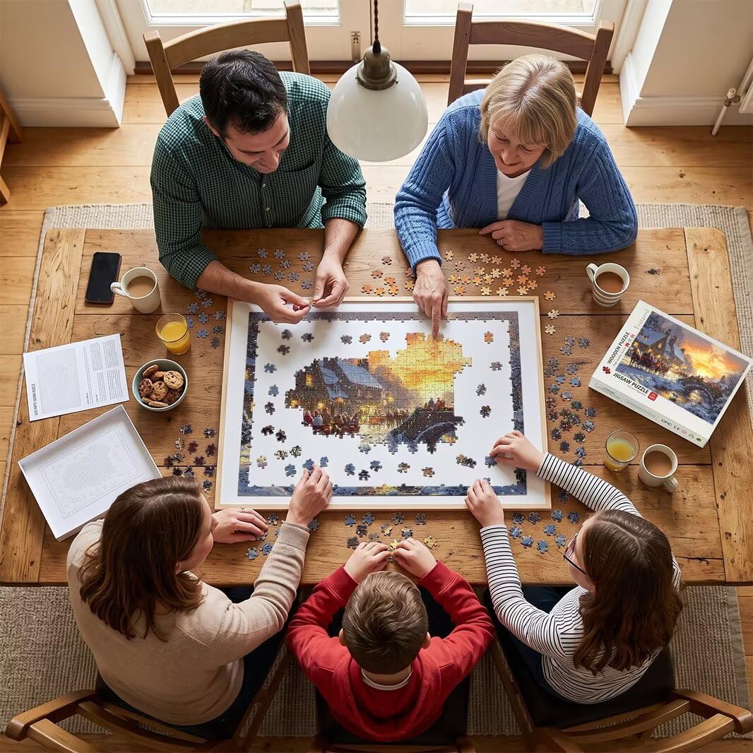 Puzzle dla dorosłych 1000, zimowe puzzle dla dorosłych -4490