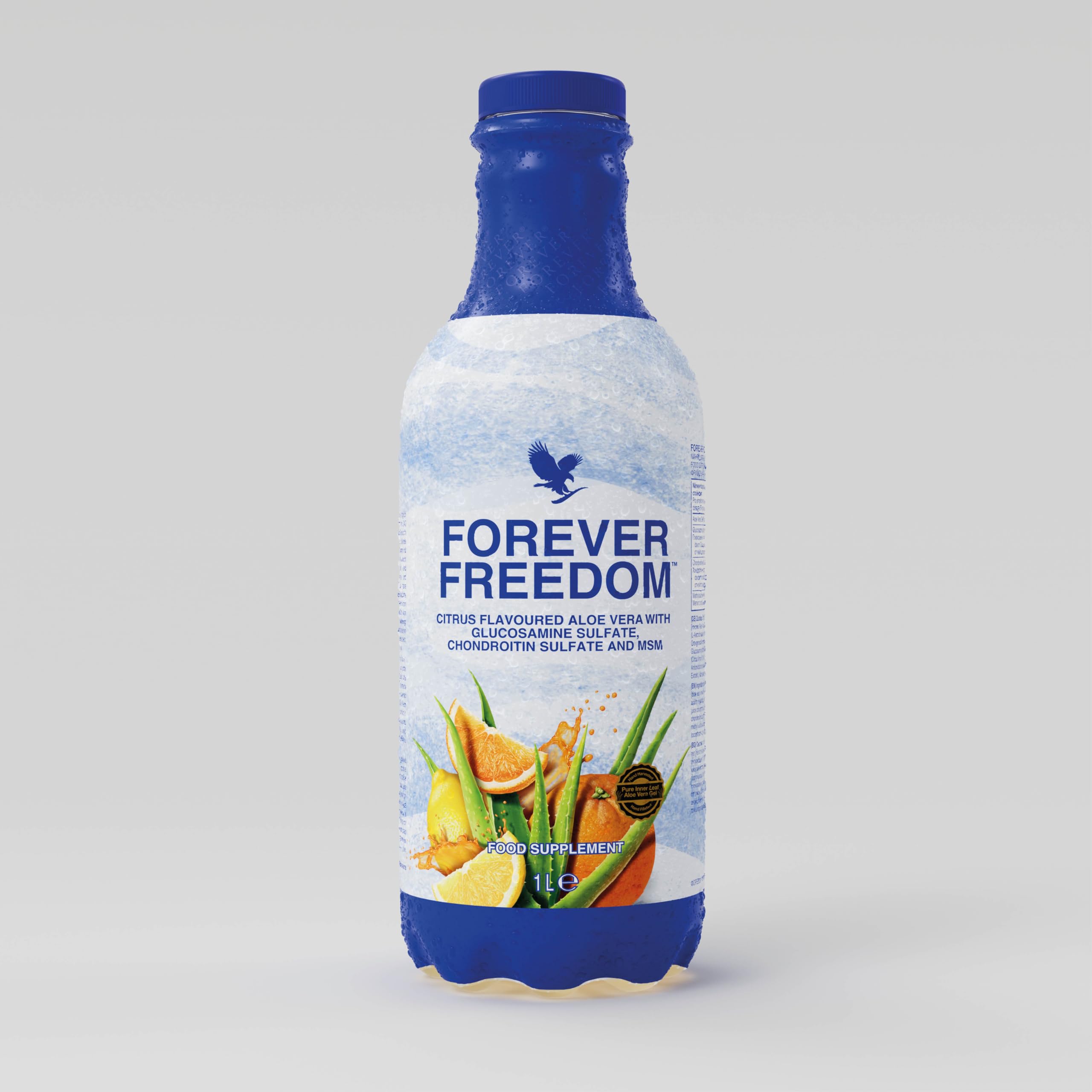 Forever Freedom | 1 l | Aloe Vera, Glucosamin, Chondroitin & MSM | Aloe-Vera-Getränk mit Glucosamin, Chondroitin und MSM, Zitrusgeschmack, glutenfrei und ideal für einen aktiven Alltag.