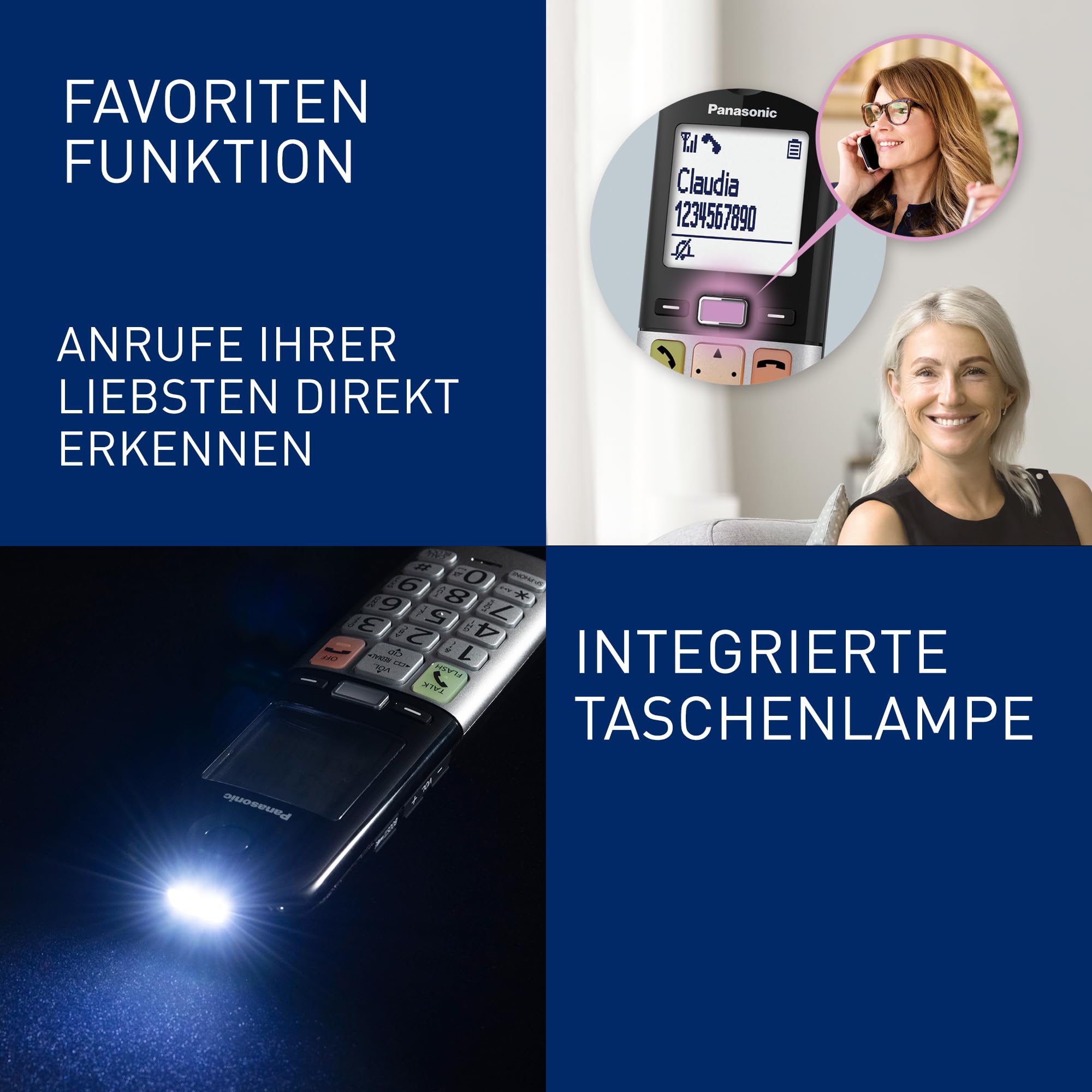 Panasonic KX-TGU430EXB digitales schnurloses Telefon mit Anrufbeantworter – Bild 4