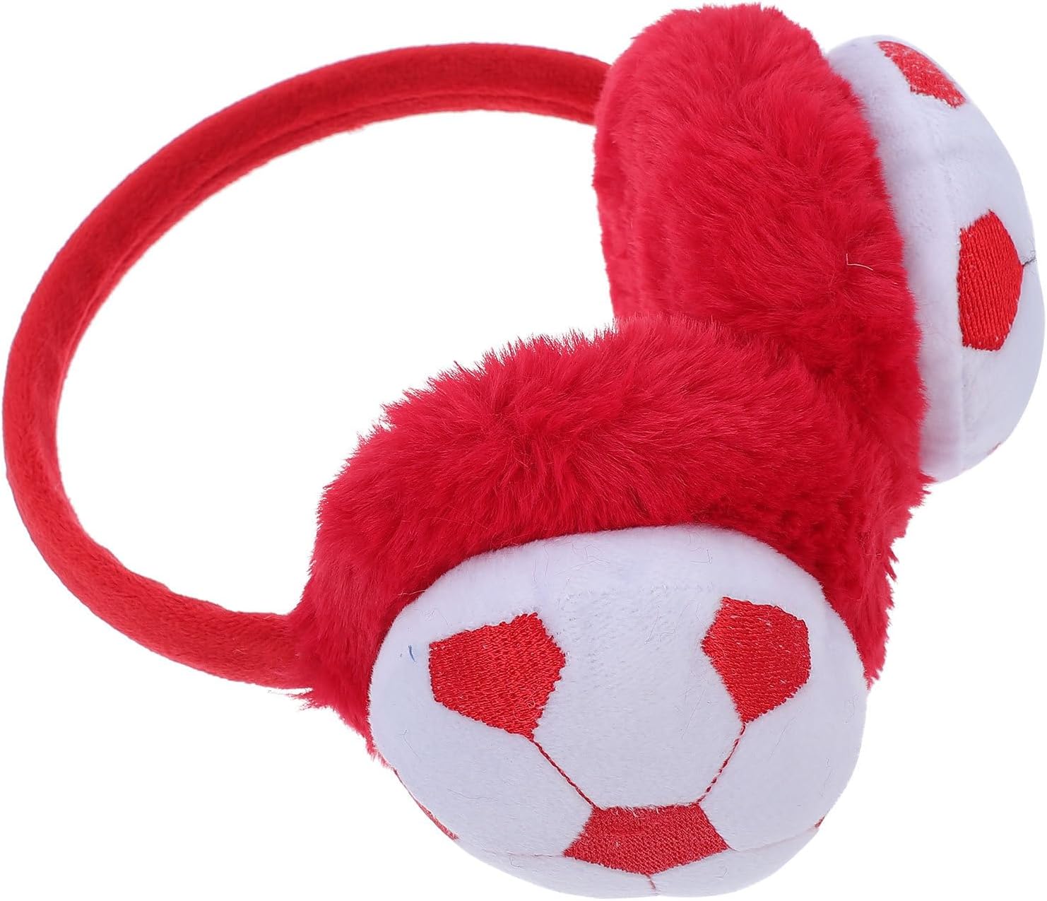SOLUSTRE Plush Winter Ear Muffs Football Embroidered Warm Ear Protectors for Boys