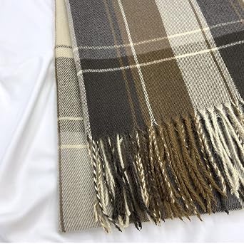 Winter-Plaid-Scarf for Womens Warm-Cozy-Long-Shawl-Wrap Scottish-Tartan-Blanket Scarves with Tassel(26 X 78'')