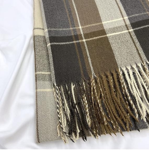 Winter-Plaid-Scarf for Womens Warm-Cozy-Long-Shawl-Wrap Scottish-Tartan-Blanket Scarves with Tassel(26 X 78'')