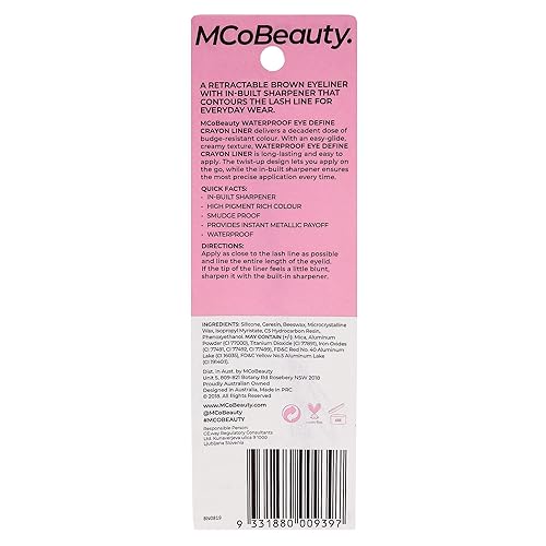 Miniatura 2 de MCoBeauty Delineador de crayón impermeable para ojos, se desliza suavemente para crear una línea precisa e intensa, para un pigmento de larga