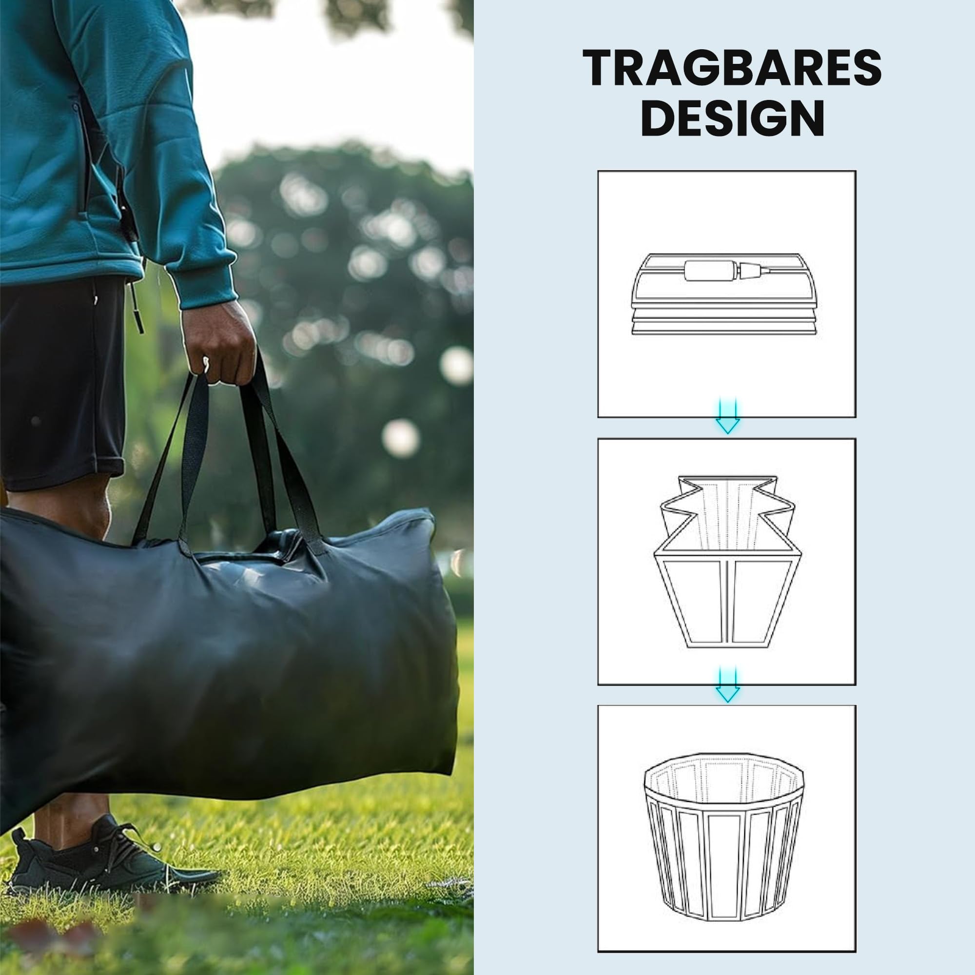 Outsunny Eisbad Ø78 cm Faltbare Eisbadewanne aufblasbare Eistonne 280L mit 3 Isolierschichten Abdeckung, tragbare Komplettset Erwachsene Mobiles Outdoor Eisbaden Tonne für Sportler Anfänger