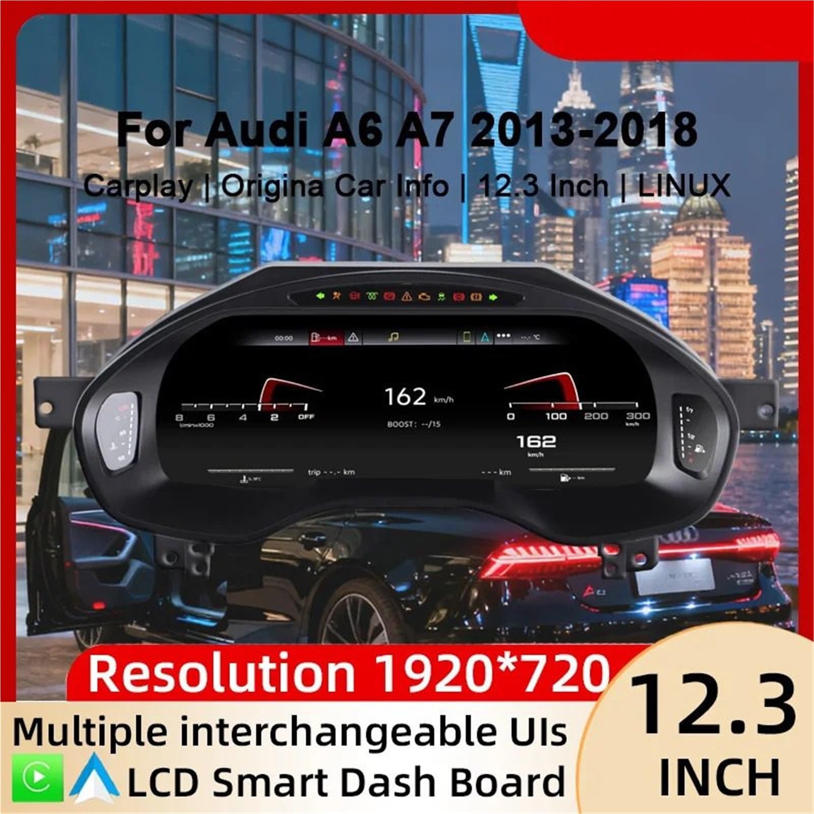 Pantalla para Coche para A6 A7 2013-2018