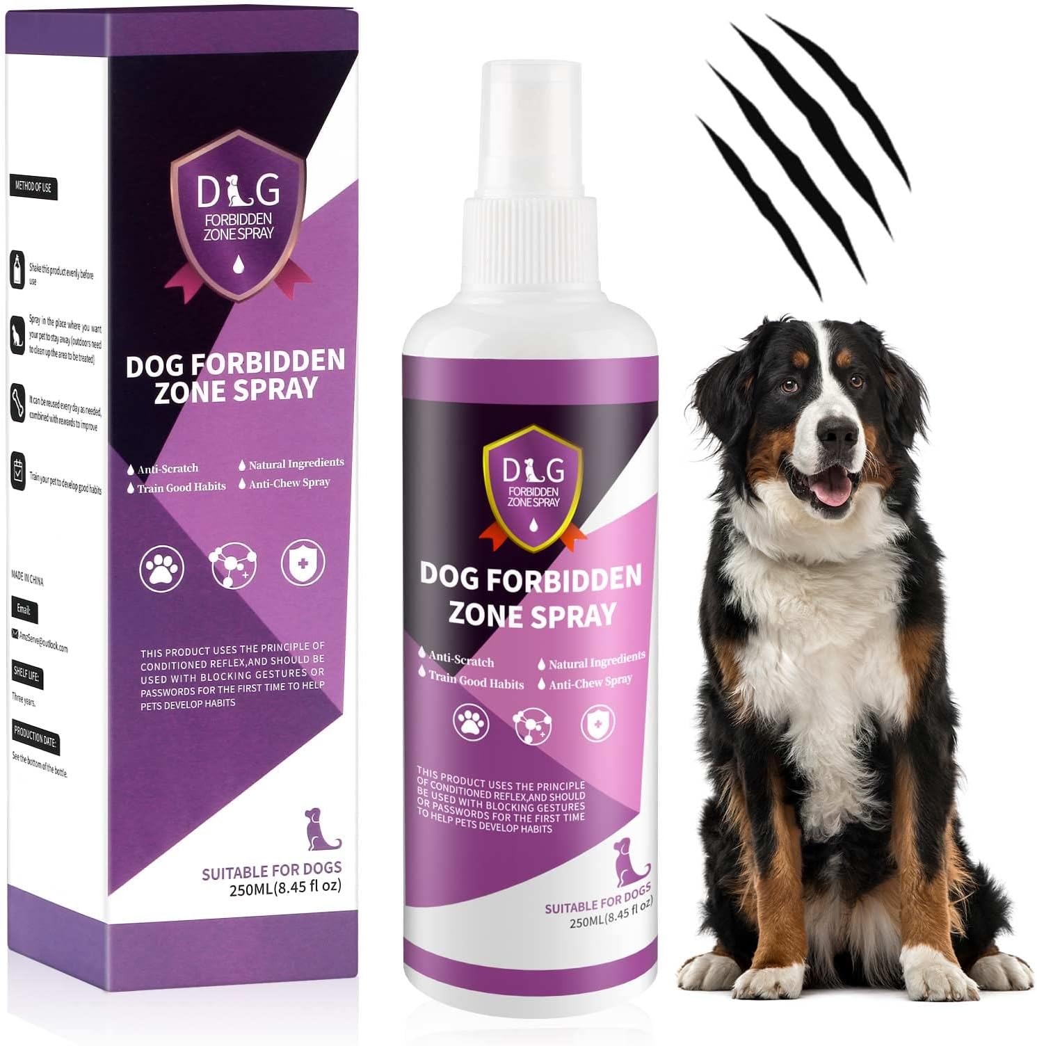 XWDSKJE Bitter Apple Spray for Dogs to Stop Chewing - 250ML 8FL/OZ, Cat Repellent Outdoor - Prevent Licking, Marking, Chewing - Anti Chew Deterrent No Chew Spray, Stay Away from Restricted Areas