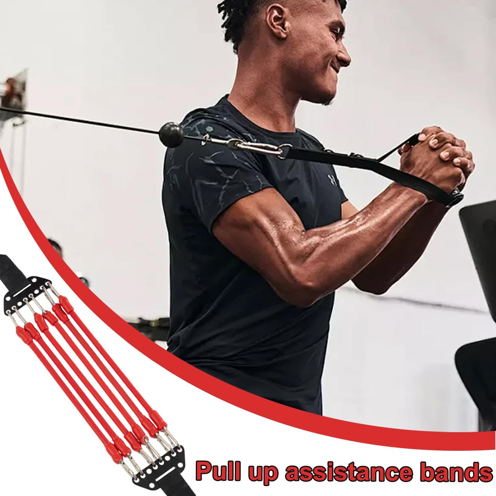 Banda di supporto per trazioni, fasce di resistenza regolabili, fasce di resistenza per stretching per assistenza alla trazione, ideale per principianti, fitness e allenamenti di rafforzamento della