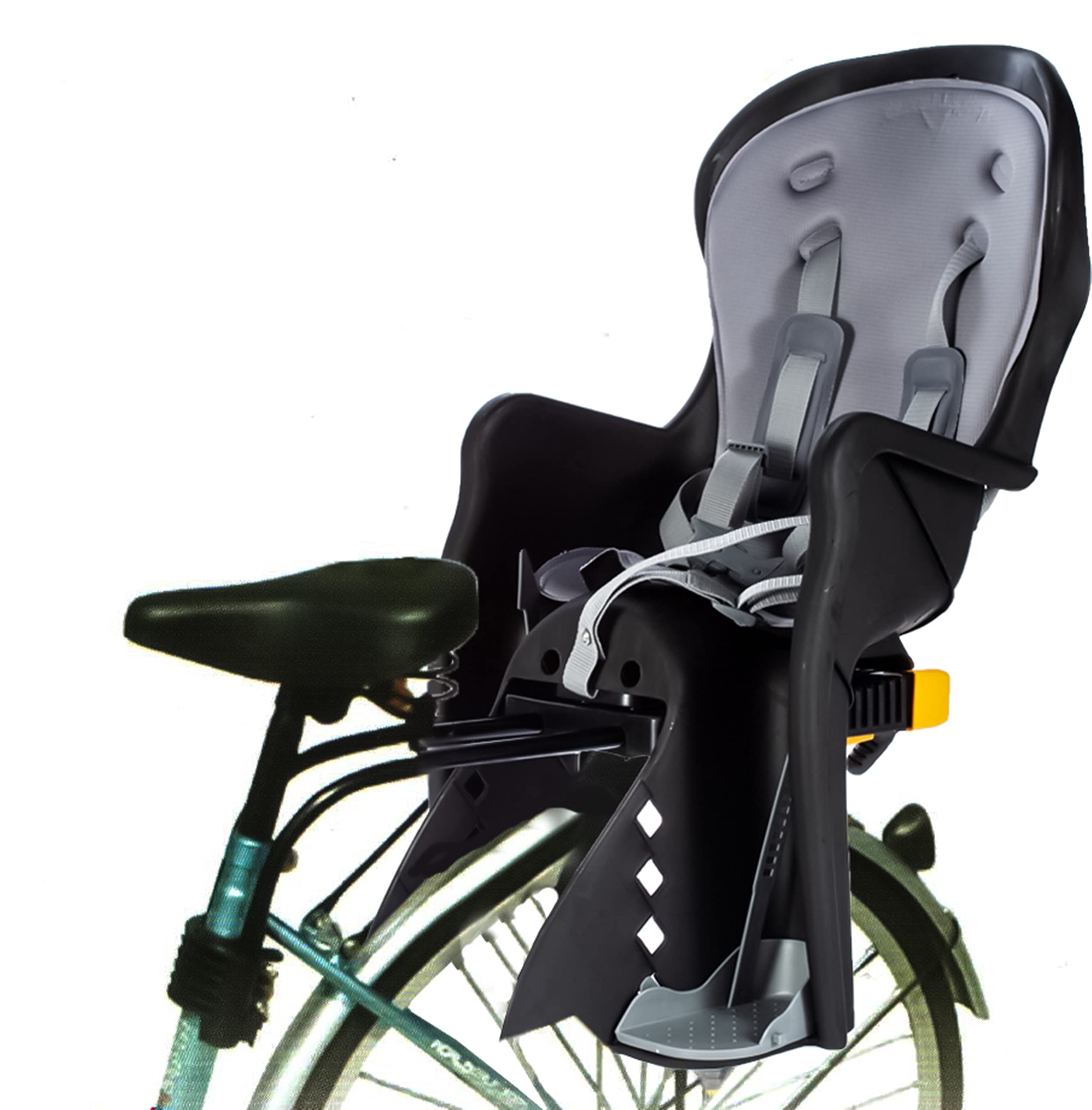 MalTrack 5901924215851 Siège De Vélo Enfant, Réglable, Arrière, Jusqu'à 22kg, TÜV/GS, À partir de 9 Mois, Idéal pour Les Randonnées à Vélo