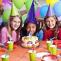 Vista 8 de Pajitas desechables de 12.8 pulgadas, coloridas pajitas flexibles y flexibles, 100 piezas