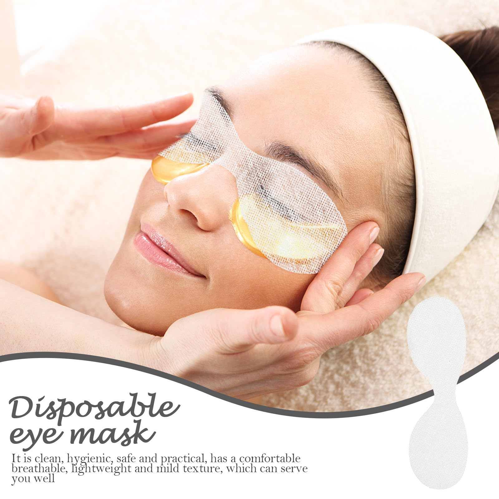 Mascarillas para Ojos DIY de Tejido Blanco, 600 Piezas