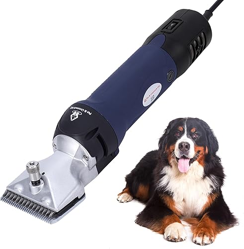 Cortadora profesional para perros para abrigos gruesos, kit de corte de pelo resistente, juego de afeitadora para perros grandes, recortadora de