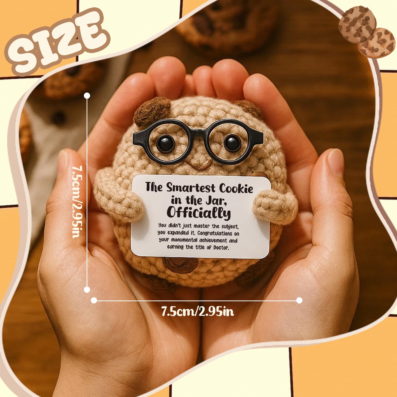 Thoughtful PhD Graduation Gift for Her, Him - Sentimental Doctorate Keepsake for New Doctor - "The Smartest Cookie, Officially" Inspirational Scholar Desk Decor