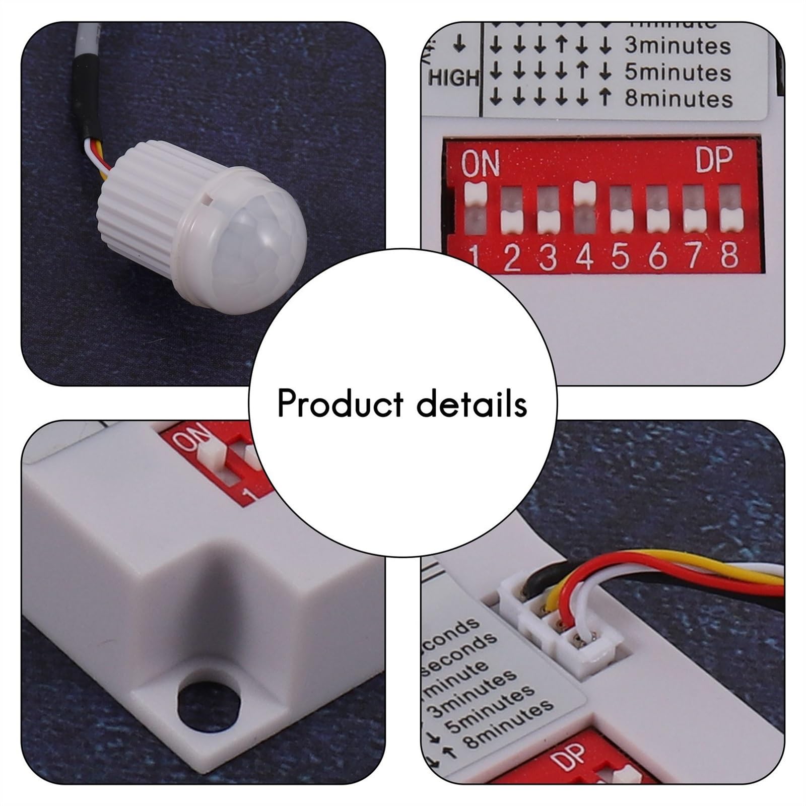 12 V 24 V PIR czujnik ruchu przełącznik podczerwieni indukcja ludzka indukcyjna opóźnienie czasowe przełącznik korytarza światło LED przełącznik czasowy przełącznik czasowy