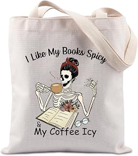Smut Reader Gift I Like My Books Spicy And My Coffee Icy Tote Bag Book Lover Gift for Girlfriend
