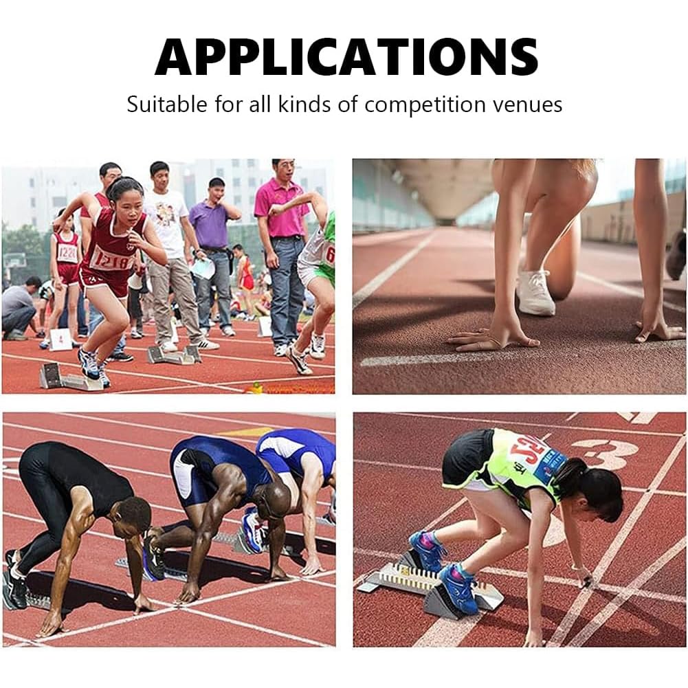 Blocco di partenza dello Sprint accademico dell'atleta: Cuscinetto Antiscivolo, Righello della Carta Standard, Pista Regolabile per l'allenamento Scolastico