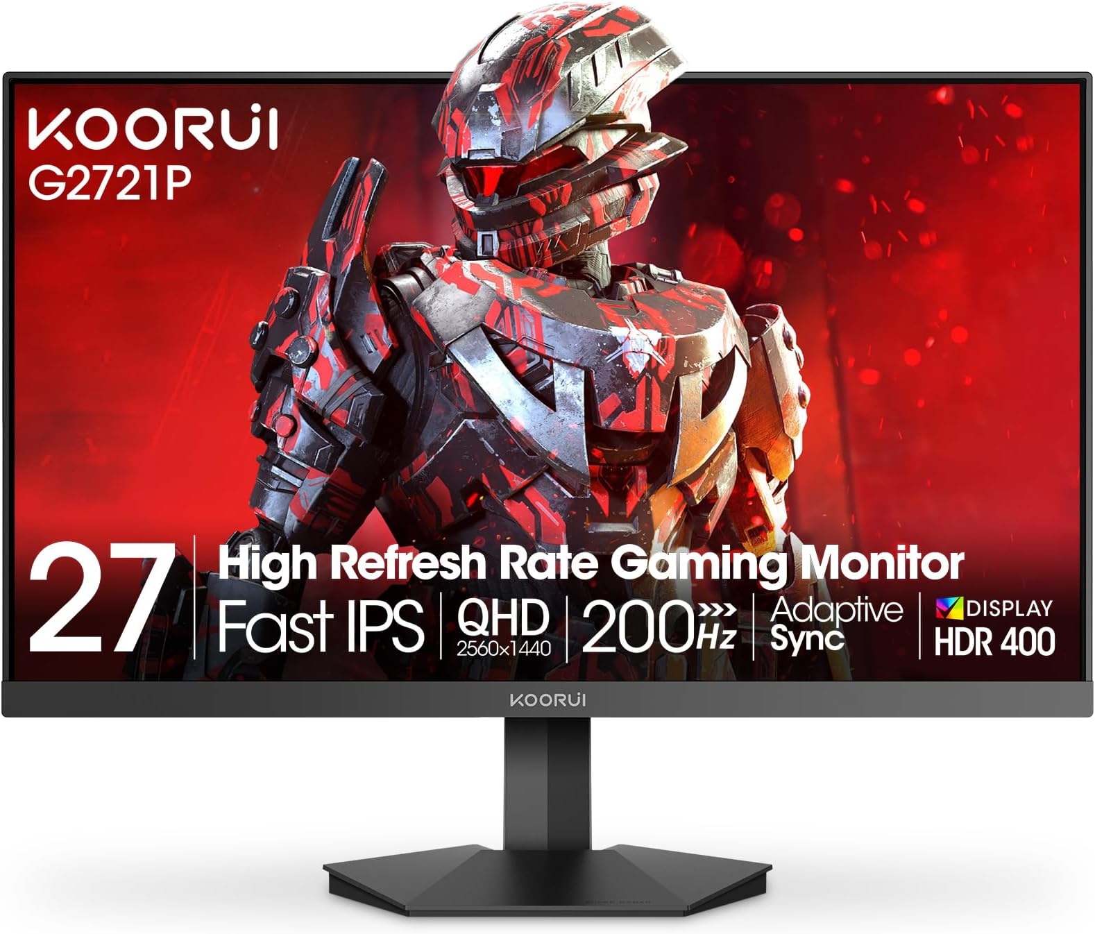 27” WQHD (2560 x 1440p) Gaming Monitor 170Hz (Supports 144Hz), 1ms IPS, HDR 10, DCI-P3 95% Color Gamut, FreeSync Premium, Adaptive G-Sync, HDMI x 2, DisplayPort, Black (GN07)