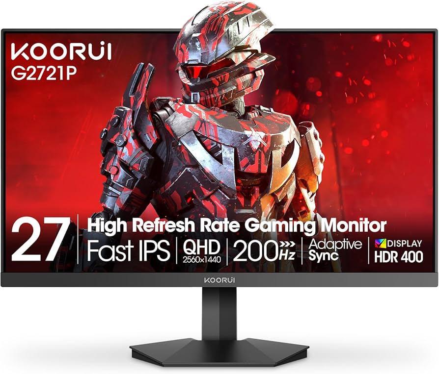 KOORUI ゲーミングモニター 27インチ WQHD 200Hz 1ms Amazon.com: KOORUI 27
