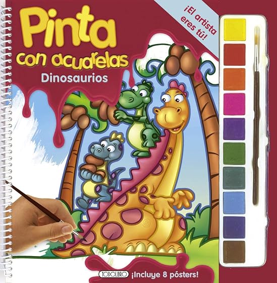 Dinosaurios: Pinta con Acuarelas