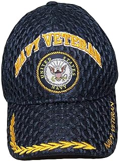 Trade Winds US Navy Veteran Blue Ball Cap Baseball Cap (Licensed) Mesh Textured CAP592A Hat