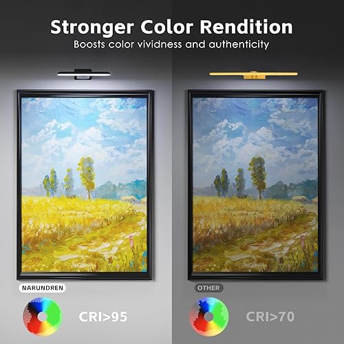 Miniatura 4 de Luz de imagen funciona con pilas, luces de imagen recargables para pared con control remoto, 3CC y brillo regulable, 300 LM, instalación de