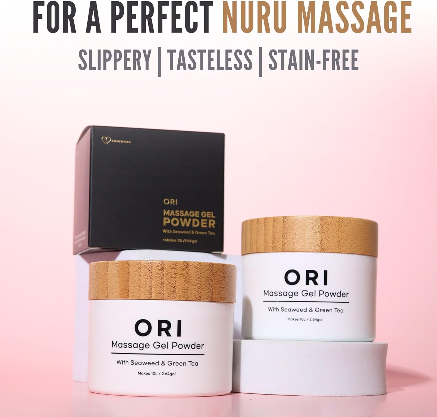 Japanese Nuru Massage Gel Powder 100g | Formulated with Natural Seaweed & Green Tea | Made in Japan | Paraben, & Glycerine Free | Fragrance-Free | Makes 2.64 gal/ 10L | Vegan | Ori - Image 6