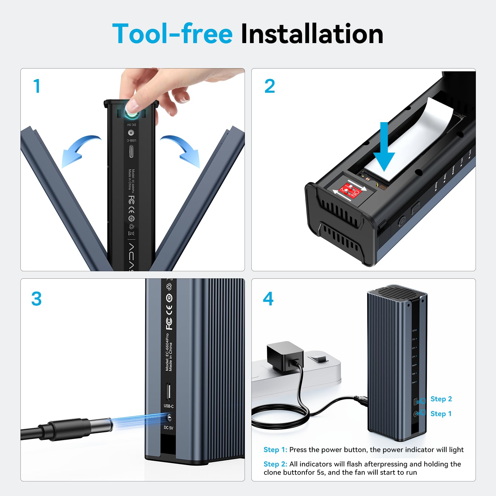 ACASIS USB接続 SSDドライブ クローン機能付き Amazon.co.jp: ACASIS M.2 SSD クローン, SSD クローン USB Type