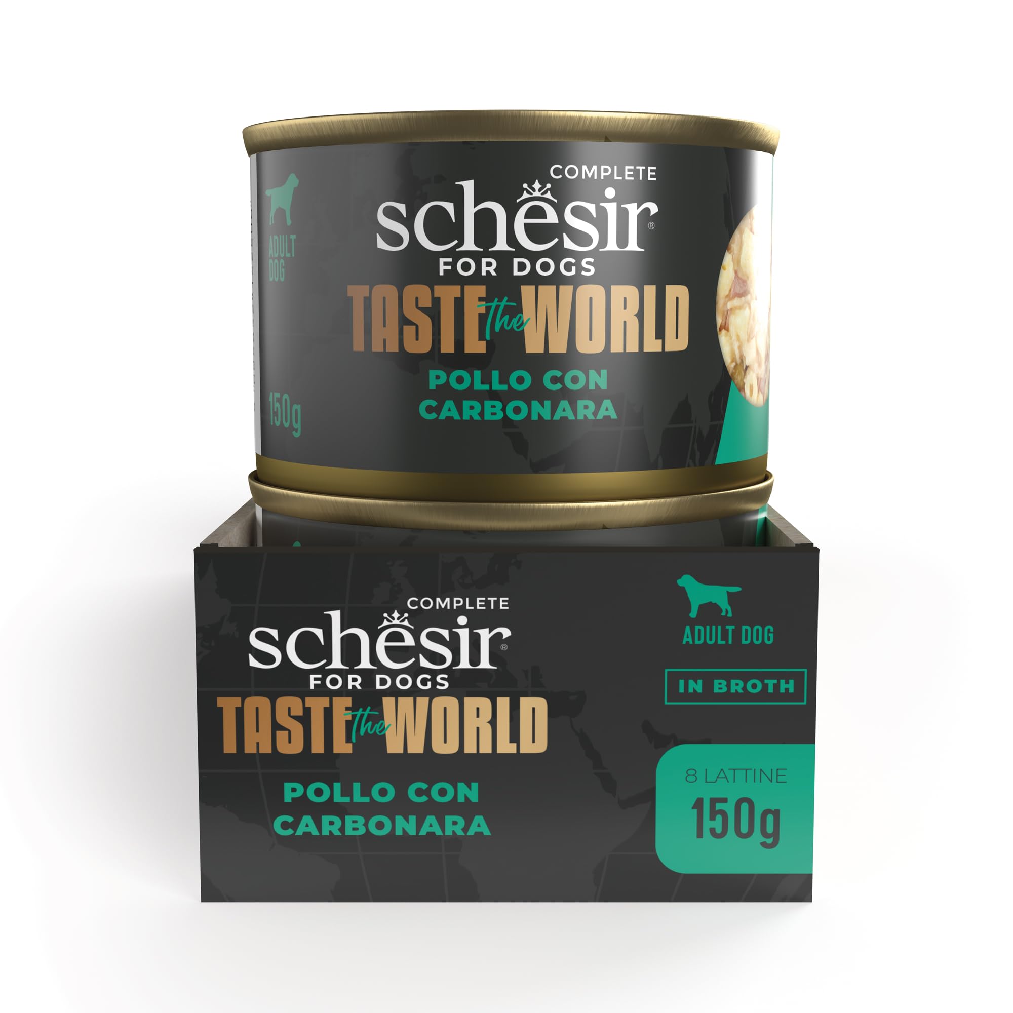 Schesir, Aliments humides pour Chiens Taste The World Poulet Carbonara 8 x 150g