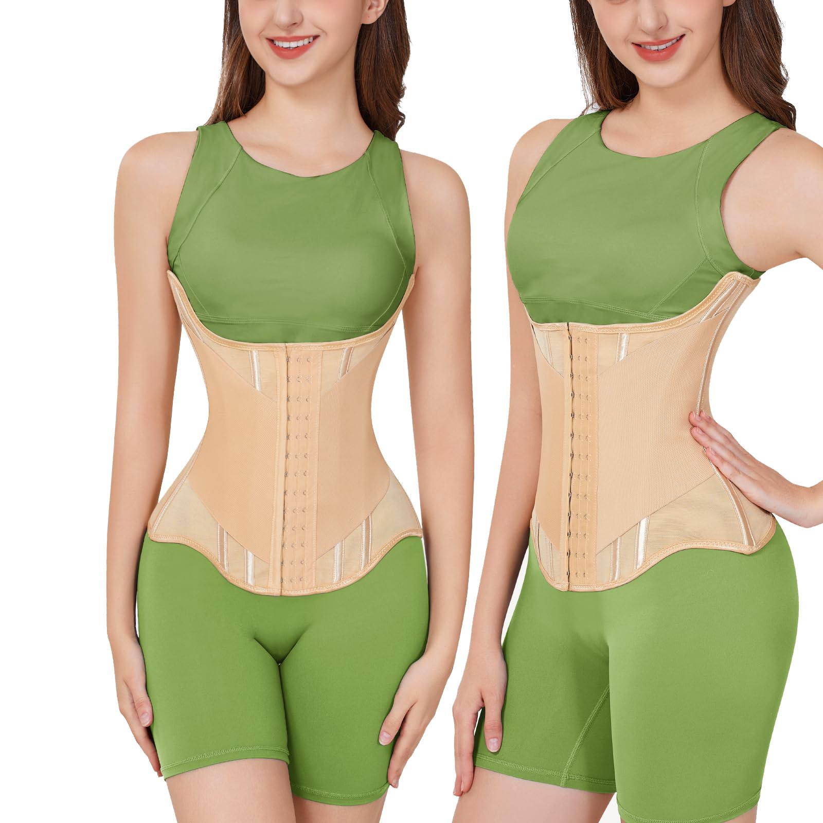Waist Trainer Donna, Pancera Contenitiva Donna Corsetto Stringivita Fascia Contenitiva Pancia Cintura Post-Parto Cintura Modellante a Forma di U