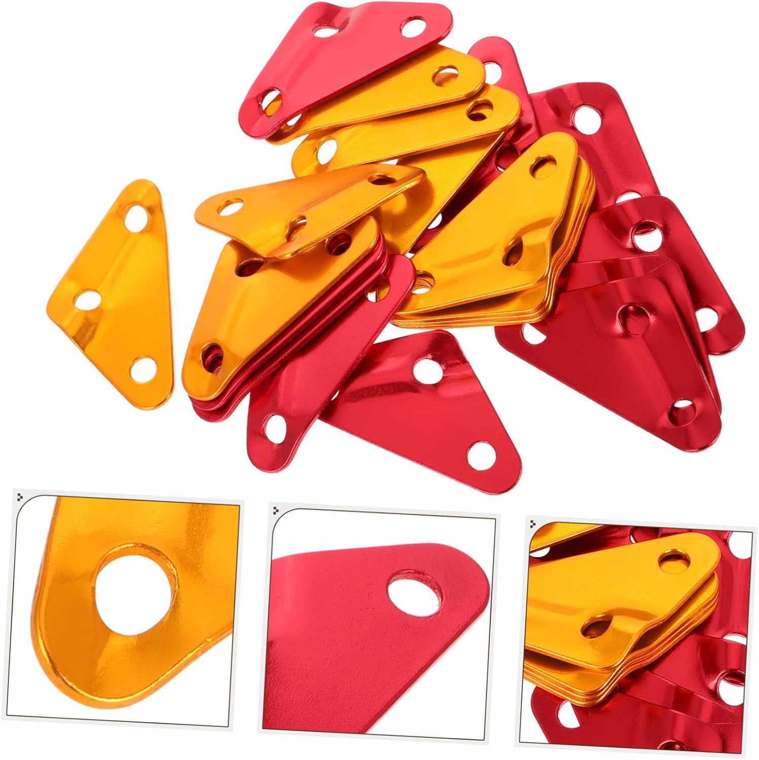 ibasenice Large Aluminum Alloy Tent Cord Adjuster Tensioners 20pcs Anti-Slip Buckle Fasteners for Outdoor Camping Hiking and Tarp Setup Accessories