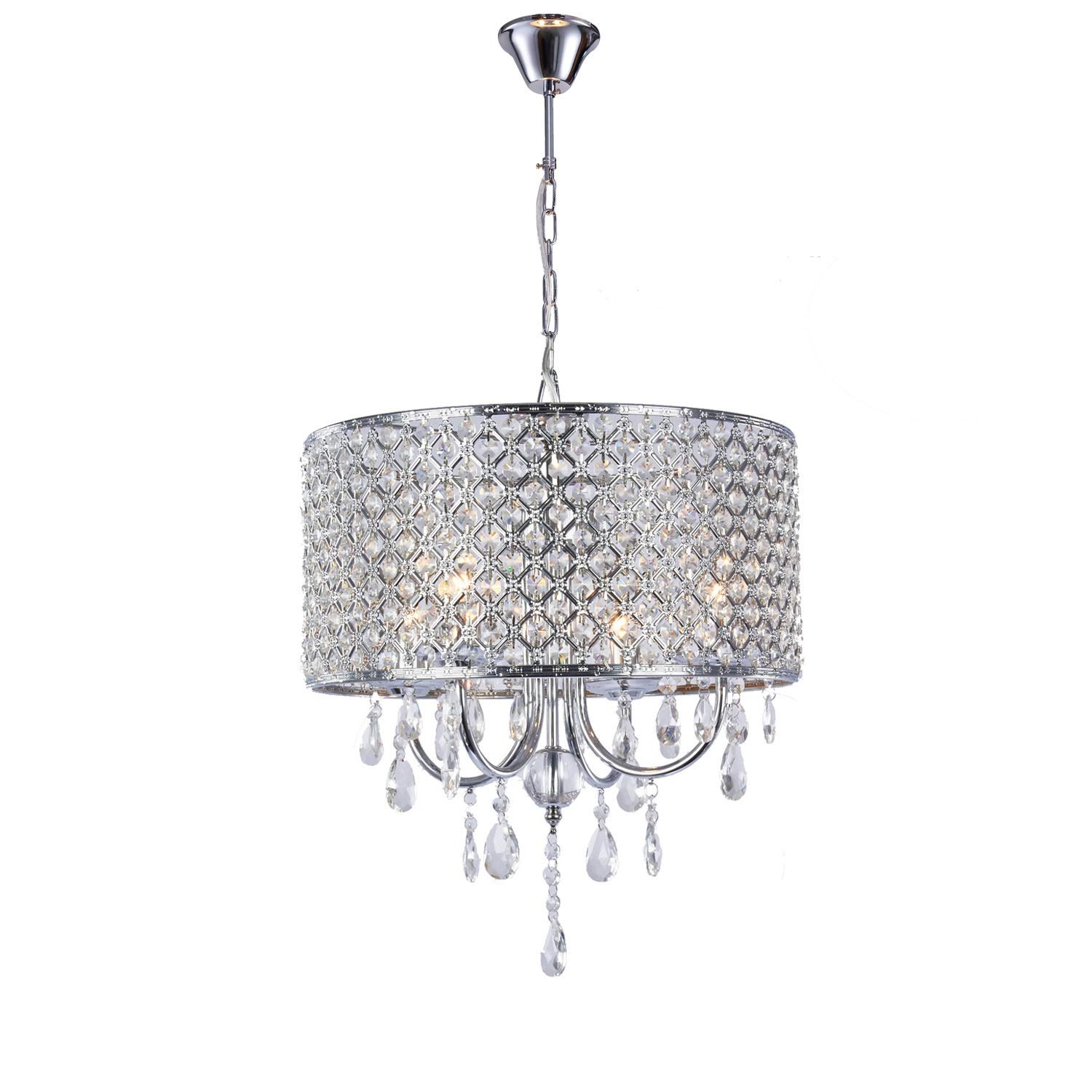 Lustre crystalp retro industriel blanc à 14 lumières pour salon