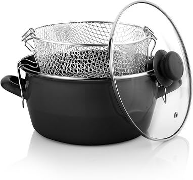 Schäfer Fry Çıtır Kızartma Tenceresi 22 Cm-3 Parça-Siyah