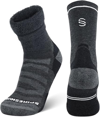 Calcetines térmicos de lana merino para hombres y mujeres, calcetines gruesos de invierno para senderismo Antiampollas que absorben la humedad