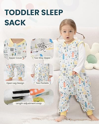 Miniatura 8 de HOMEAL Sacos de dormir para bebé, sacos de dormir para niños pequeños de 12 a 18 meses, 18 a 24 meses, saco de dormir para niños pequeños con