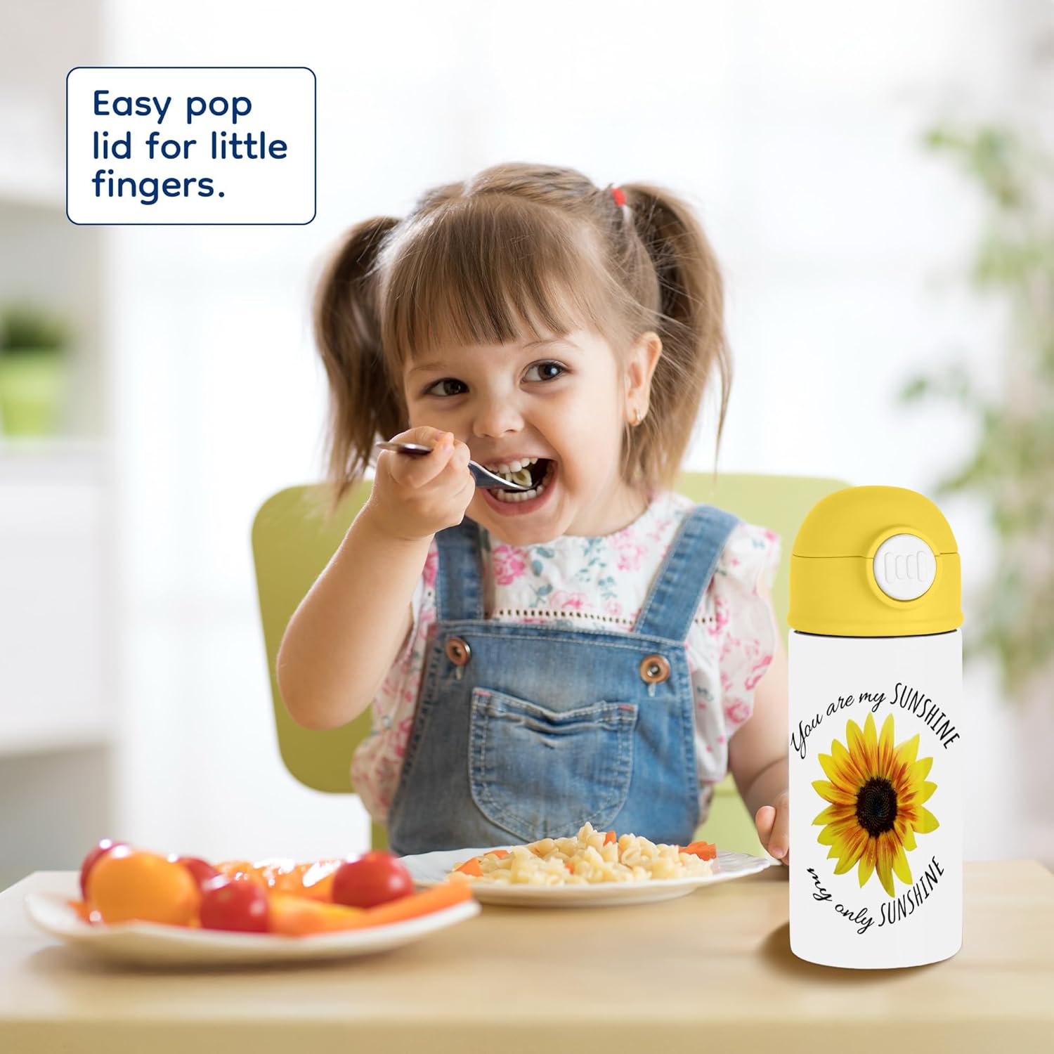 Sweet Nature Lover 12oz Kids Yellow Bottle – “You are my sunshine my only sunshine.” – Picnic Outing, Daily Hydration